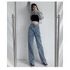 ZOENOVA-배기 스트레이트 청바지